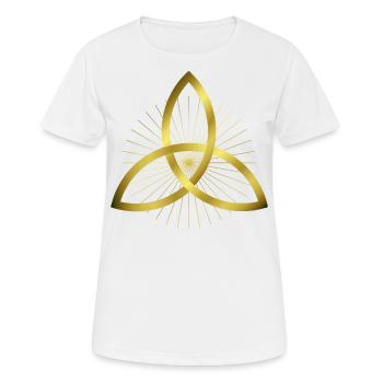 Graphic - Trinity Knot - Celtic Symbol - Women's Breathable T-Shirt - white - Front - AI Model Female 172 dark (172cm)