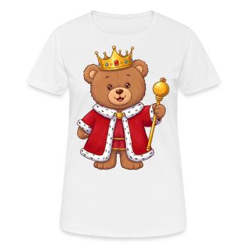 Teddybär König - Frauen T-Shirt atmungsaktiv - Weiß - Vorne - AI Model Female 172 dark (172cm)