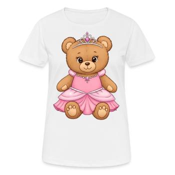 Ours en peluche Princesse - T-shirt respirant Femme - blanc - Devant - AI Model Female 172 dark (172cm)