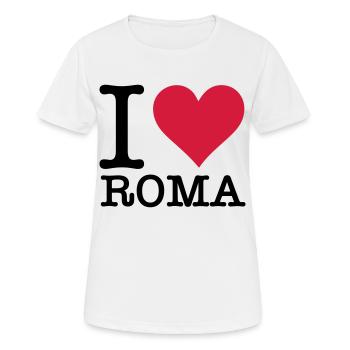 I love Rome - Women's Breathable T-Shirt - white - Front - AI Model Female 172 dark (172cm)