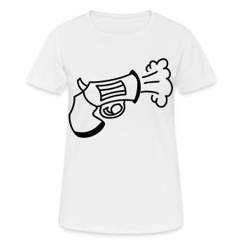 Armes à feu - T-shirt respirant Femme - blanc - Devant - AI Model Female 172 dark (172cm)