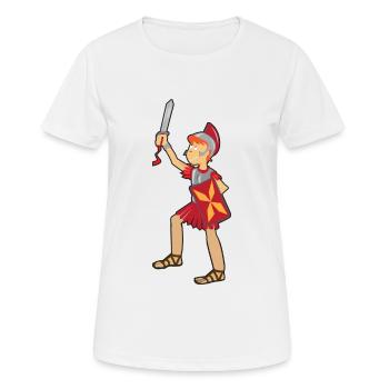 Enfant romain légionnaire Roemerfest Sparta Centurio ROM - T-shirt respirant Femme - blanc - Devant - AI Model Female 172 dark (172cm)
