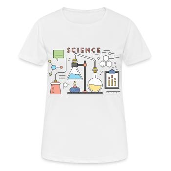 Science, Chemistry, Student - Women's Breathable T-Shirt - white - Front - AI Model Female 172 dark (172cm)