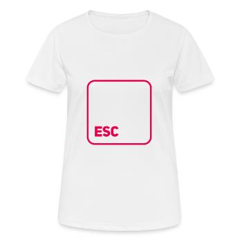 esc taste - Frauen T-Shirt atmungsaktiv - Weiß - Vorne - AI Model Female 172 dark (172cm)