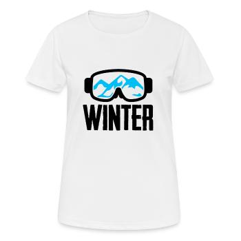 winter - Women's Breathable T-Shirt - white - Front - AI Model Female 172 dark (172cm)