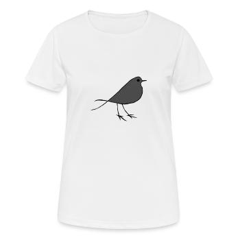 Oiseau cadeau animal animal oiseau protection des animaux mouche - T-shirt respirant Femme - blanc - Devant - AI Model Female 172 dark (172cm)