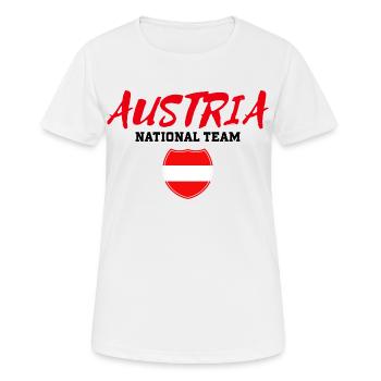 Équipe nationale d'Autriche - T-shirt respirant Femme - blanc - Devant - AI Model Female 172 dark (172cm)