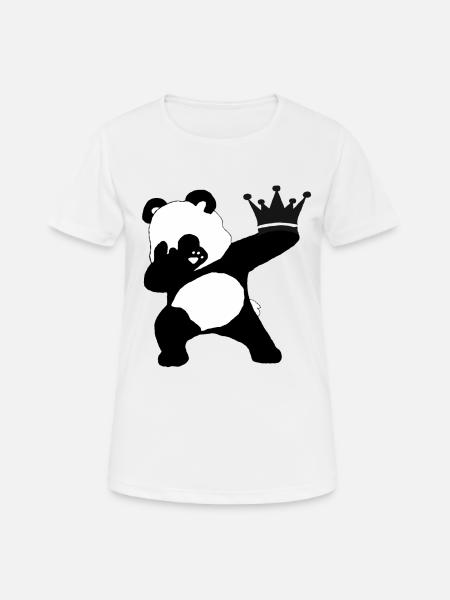 dabbing panda crown - Women's Breathable T-Shirt - white