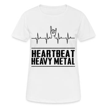 Battement de coeur en métal lourd battement de coeur - T-shirt respirant Femme - blanc - Devant - AI Model Female 172 dark (172cm)