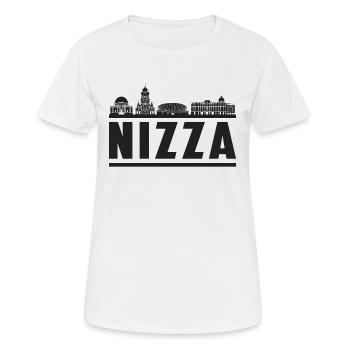 Nice Nice France vacances anniversaire Rengaine - T-shirt respirant Femme - blanc - Devant - AI Model Female 172 dark (172cm)