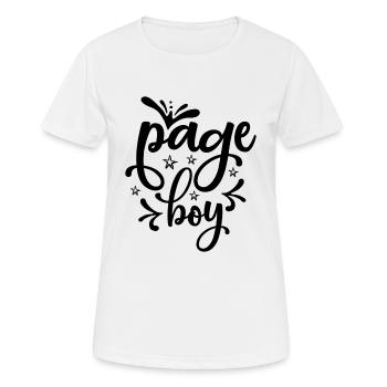 Page garçon - conception de mariage - T-shirt respirant Femme - blanc - Devant - AI Model Female 172 dark (172cm)