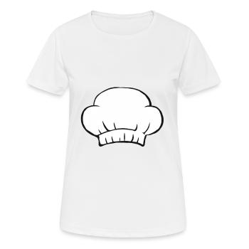Chef hat chef cook star chef gift - Women's Breathable T-Shirt - white - Front - AI Model Female 172 dark (172cm)