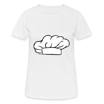 Kochmütze Hobbyköchin Köchin Sternekoch Koch - Frauen T-Shirt atmungsaktiv - Weiß - Vorne - AI Model Female 172 dark (172cm)