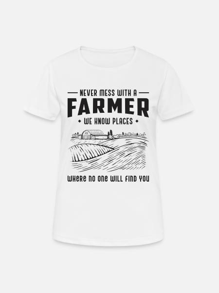 Agricultor Agricultura Tractor Tractor Idea de regalo - Dame T-shirt svedtransporterende - hvid
