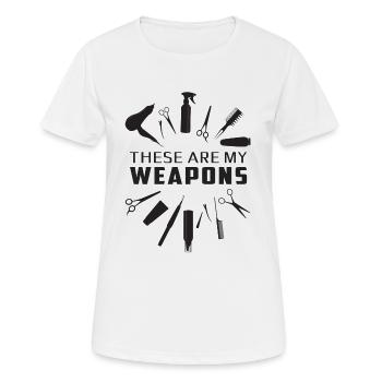 Friseurin Friseur Haarschnitt Frisörin Geschenk - Frauen T-Shirt atmungsaktiv - Weiß - Vorne - AI Model Female 172 dark (172cm)
