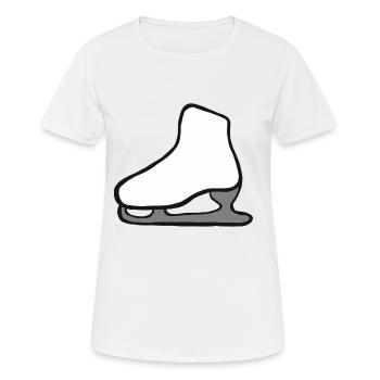 Ice skate speed skating figure skating ice skating - Women's Breathable T-Shirt - white - Front - AI Model Female 172 dark (172cm)