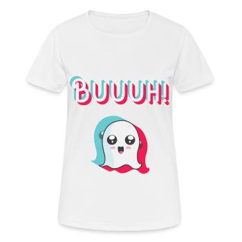 tiktok ghost, halloween trend - Women's Breathable T-Shirt - white - Front - AI Model Female 172 dark (172cm)