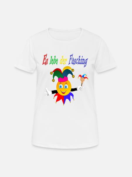 Fasching Design - Frauen T-Shirt atmungsaktiv - Weiß