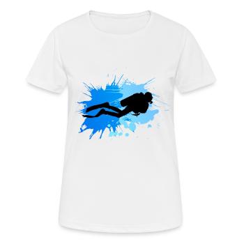 Diver - Women's Breathable T-Shirt - white - Front - AI Model Female 172 dark (172cm)