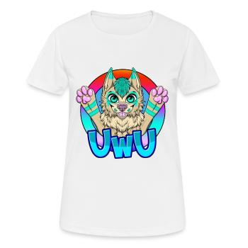 Furry UwU - Women's Breathable T-Shirt - white - Front - AI Model Female 172 dark (172cm)