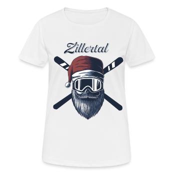 Zillertal Ski Sknowboard - Frauen T-Shirt atmungsaktiv - Weiß - Vorne - AI Model Female 172 dark (172cm)