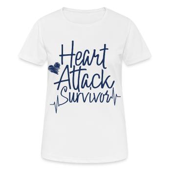 Heart attack Surviving patient Heart attack - Women's Breathable T-Shirt - white - Front - AI Model Female 172 dark (172cm)