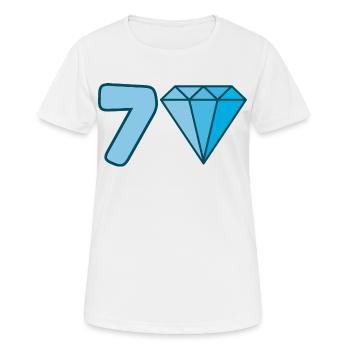 70th Birthday Diamond - Women's Breathable T-Shirt - white - Front - AI Model Female 172 dark (172cm)