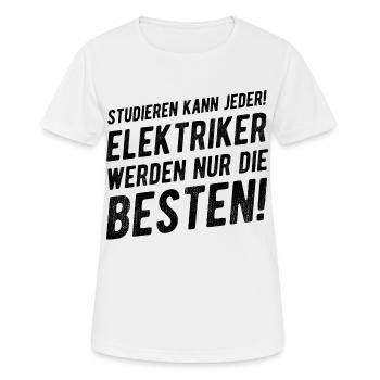 Elektriker Lustiger Spruch Geschenkidee - Frauen T-Shirt atmungsaktiv - Weiß - Vorne - AI Model Female 172 dark (172cm)