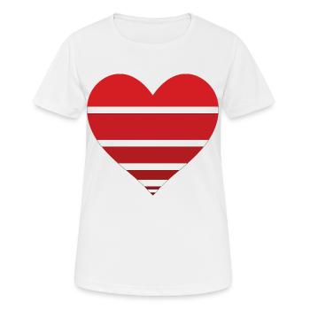 Herz Muster Geschenk - Frauen T-Shirt atmungsaktiv - Weiß - Vorne - AI Model Female 172 dark (172cm)