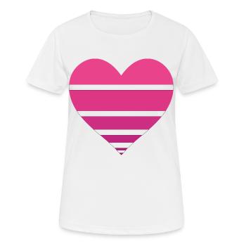 Herz Muster Dekoration Ornament - Frauen T-Shirt atmungsaktiv - Weiß - Vorne - AI Model Female 172 dark (172cm)