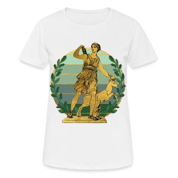 Artémis déesse de la chasse - T-shirt respirant Femme - blanc - Devant - AI Model Female 172 dark (172cm)
