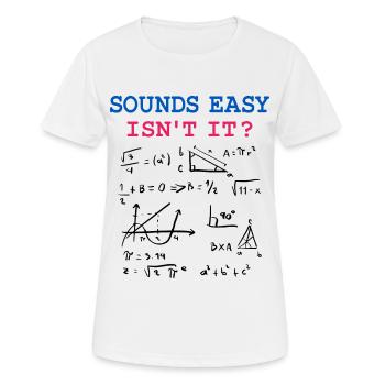 Lustige Mathe Sprüche, Physik und Mathe Formeln - Frauen T-Shirt atmungsaktiv - Weiß - Vorne - AI Model Female 172 dark (172cm)