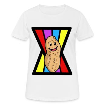 Cacahuètes Noix Noix Nourriture Joyeuse - T-shirt respirant Femme - blanc - Devant - AI Model Female 172 dark (172cm)