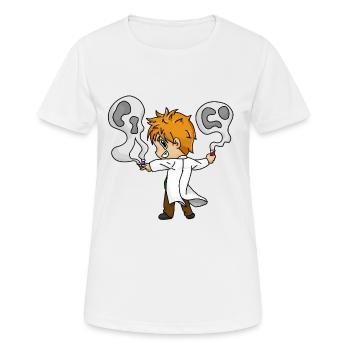 scientifique - T-shirt respirant Femme - blanc - Devant - AI Model Female 172 dark (172cm)