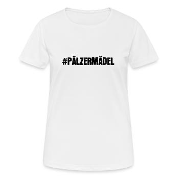 Pälzer Mädel - Frauen T-Shirt atmungsaktiv - Weiß - Vorne - AI Model Female 172 dark (172cm)