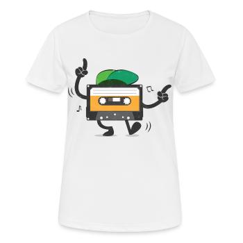 Dancing Cassette Tape (Vintage Style) - T-shirt respirant Femme - blanc - Devant - AI Model Female 172 dark (172cm)