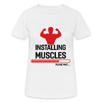 Fitness shirt fitness trainer fitness gift - Women's Breathable T-Shirt - white - Front - AI Model Female 172 dark (172cm)