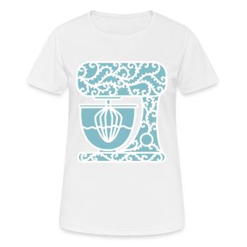 Vintage Food Mixer - Women's Breathable T-Shirt - white - Front - AI Model Female 172 dark (172cm)