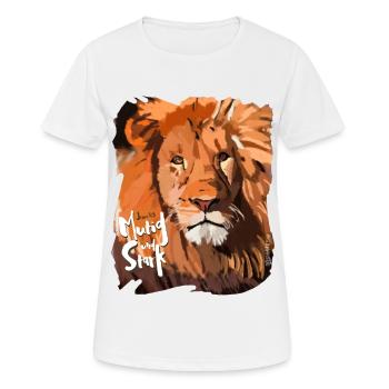Leo (Joshua 1:9) - Women's Breathable T-Shirt - white - Front - AI Model Female 172 dark (172cm)