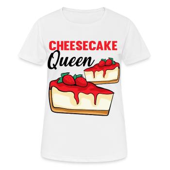 Cheesecake Queen - Women's Breathable T-Shirt - white - Front - AI Model Female 172 dark (172cm)