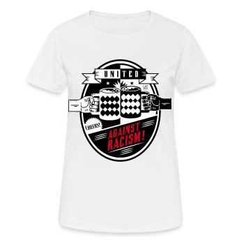 united against racism - Women's Breathable T-Shirt - white - Front - AI Model Female 172 dark (172cm)