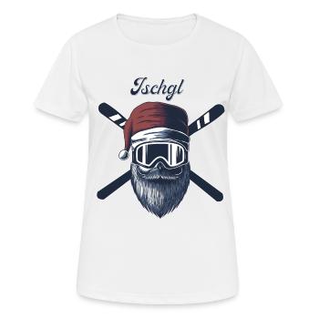 Ischgl Ski Sknowboard - Frauen T-Shirt atmungsaktiv - Weiß - Vorne - AI Model Female 172 dark (172cm)