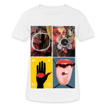together with 2 works by massimiliano sbrescia - Women's Breathable T-Shirt - white - Front - AI Model Female 172 dark (172cm)