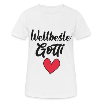 Weltbeste Gotti Schweiz Patentante Patin - Frauen T-Shirt atmungsaktiv - Weiß - Vorne - AI Model Female 172 dark (172cm)