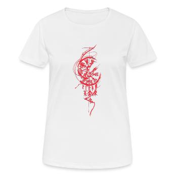 Vegvisir sketchy rouge symbole nordique Vikings - T-shirt respirant Femme - blanc - Devant - AI Model Female 172 dark (172cm)