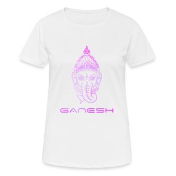 Ganesh - dessin ligne old-school tattoo - T-shirt respirant Femme - blanc - Devant - AI Model Female 172 dark (172cm)