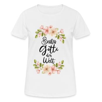 Bestes Gotti der Welt Schweiz Patentante Patin - Frauen T-Shirt atmungsaktiv - Weiß - Vorne - AI Model Female 172 dark (172cm)