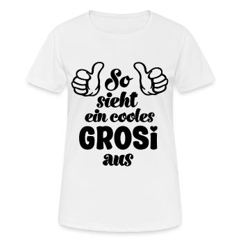 So sieht ein cooles Grosi aus Oma Schweiz Grosi - Frauen T-Shirt atmungsaktiv - Weiß - Vorne - AI Model Female 172 dark (172cm)