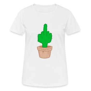 Cactus amicalement. - T-shirt respirant Femme - blanc - Devant - AI Model Female 172 dark (172cm)