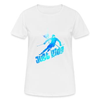 Slalom Just Ride - T-shirt respirant Femme - blanc - Devant - AI Model Female 172 dark (172cm)